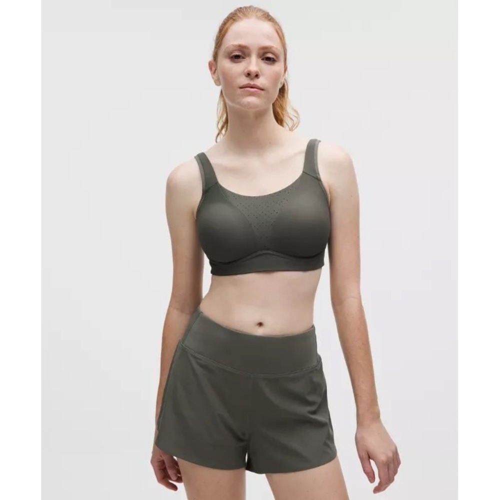 Lululemon Run Times Bra Dark Olive Green High Support LW2CQLS 38DD NWT